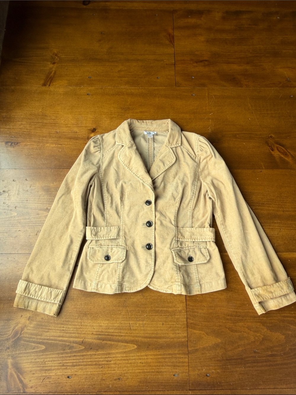 Ann Taylor Loft Tan Corduroy Jacket Sz 8